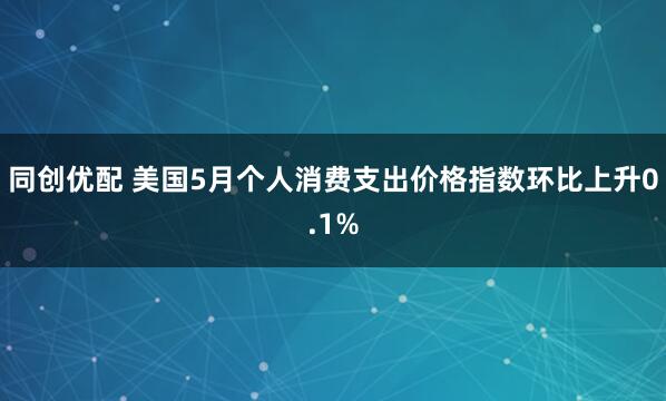 同创优配 美国5月个人消费支出价格指数环比上升0.1%