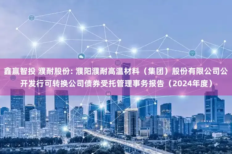 鑫赢智投 濮耐股份: 濮阳濮耐高温材料（集团）股份有限公司公开发行可转换公司债券受托管理事务报告（2024年度）